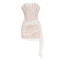 Margherita White Floral Lace Dress & Skirt Set