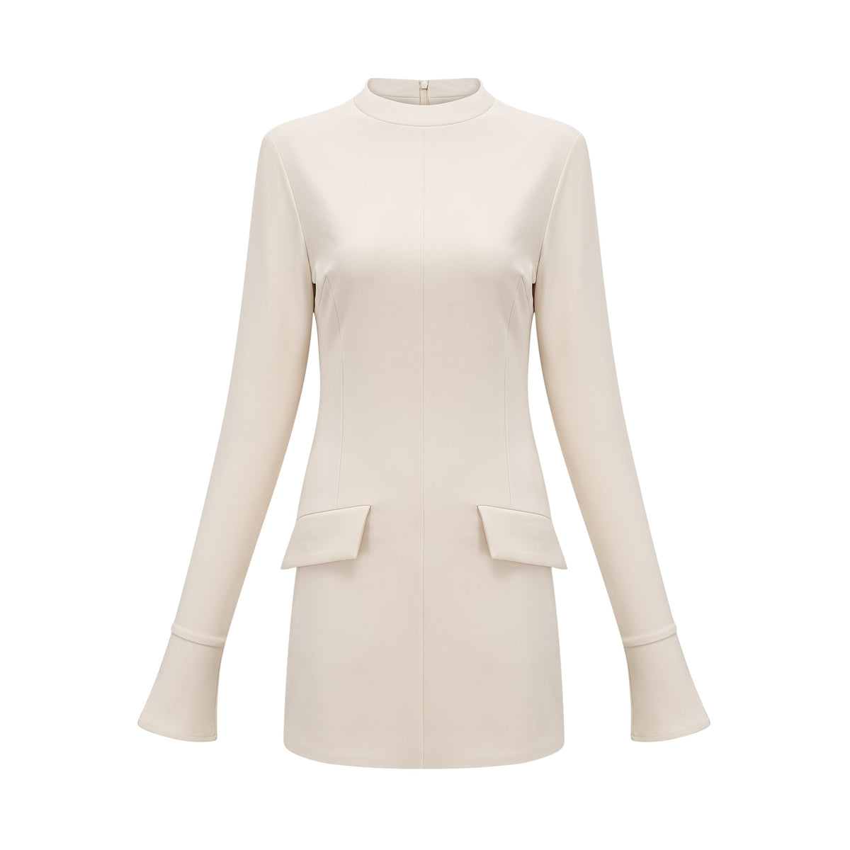Chloé cream-white fitted mini dress