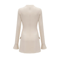 Chloé cream-white fitted mini dress