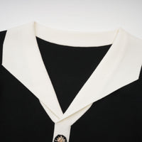 Charlotte wool color-blocked ribbed-knit mini dress