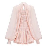 Bernice Pink Glossy Cape & Dress Set