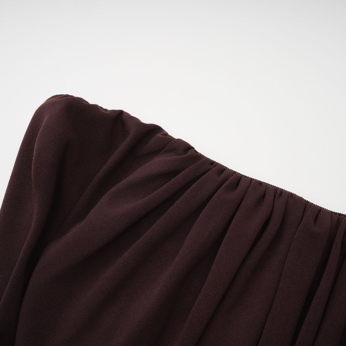 Honoria Chocolate Brown Off Shoulder Maxi Dress