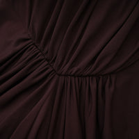 Honoria Chocolate Brown Off Shoulder Maxi Dress