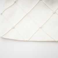 Coralie white petal-detail buttoned mini dress