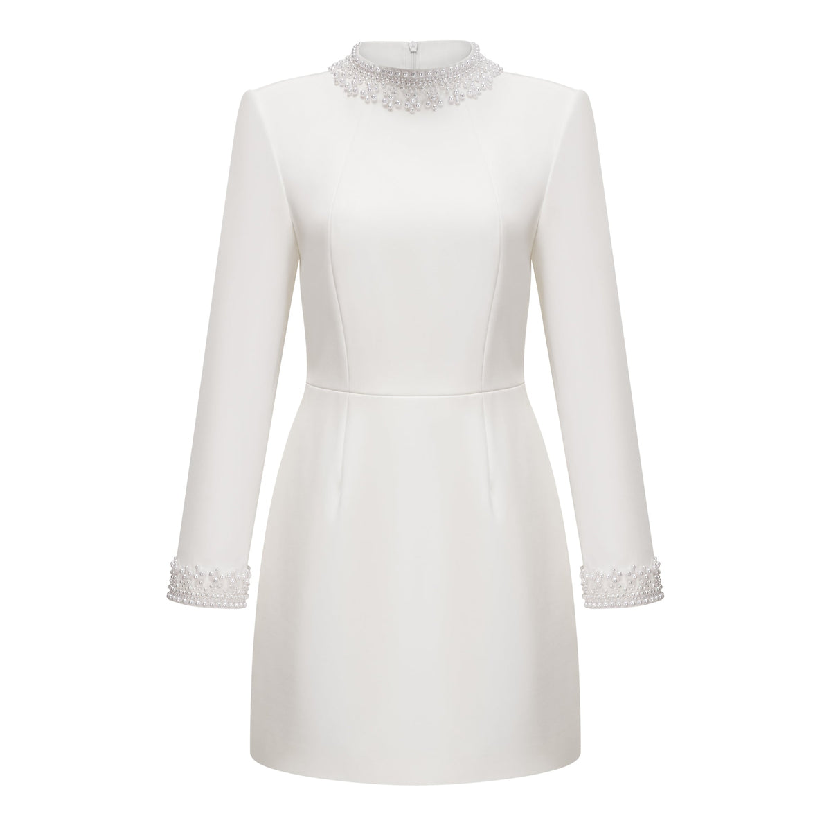Bernadette White Faux Pearl Mini Dress