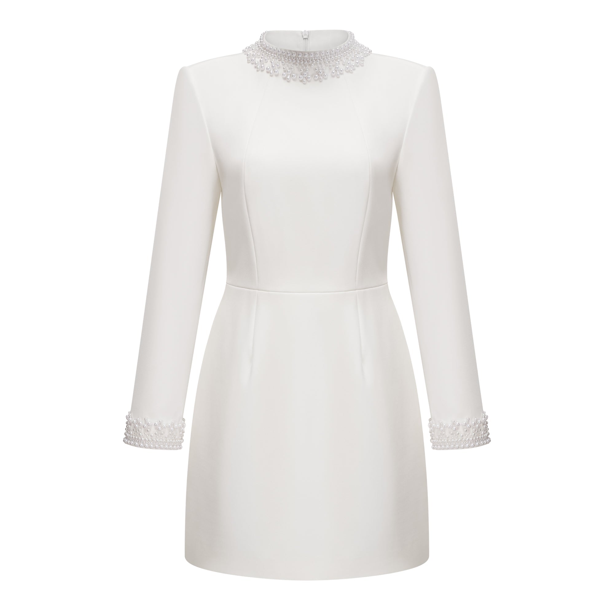 Bernadette White Faux Pearl Mini Dress