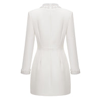Bernadette White Faux Pearl Mini Dress