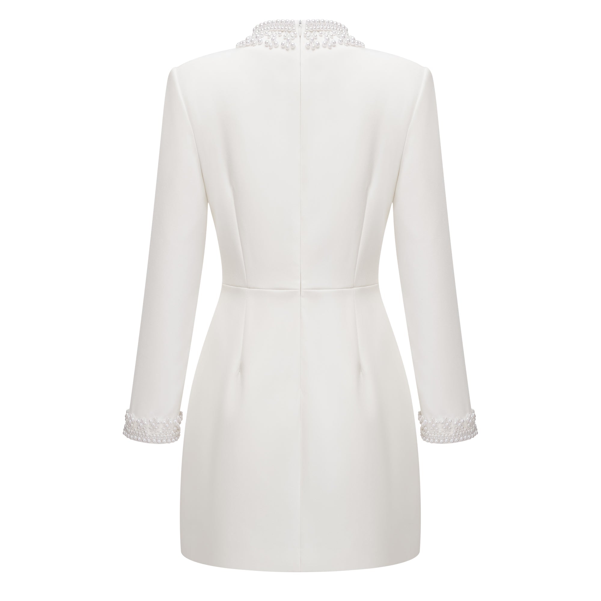 Bernadette White Faux Pearl Mini Dress