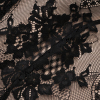 Aleksandra Black Floral Lace Mini Dress