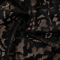 Aleksandra Black Floral Lace Mini Dress