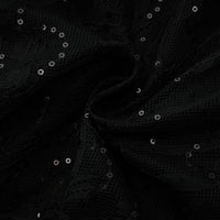 Velia Black Lace Glitter Tulle Maxi Gown