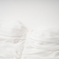 Palesa White Pleated Glossy Maxi Dress & Cape Set
