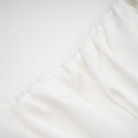 Palesa White Pleated Glossy Maxi Dress & Cape Set