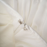 Palesa White Pleated Glossy Maxi Dress & Cape Set