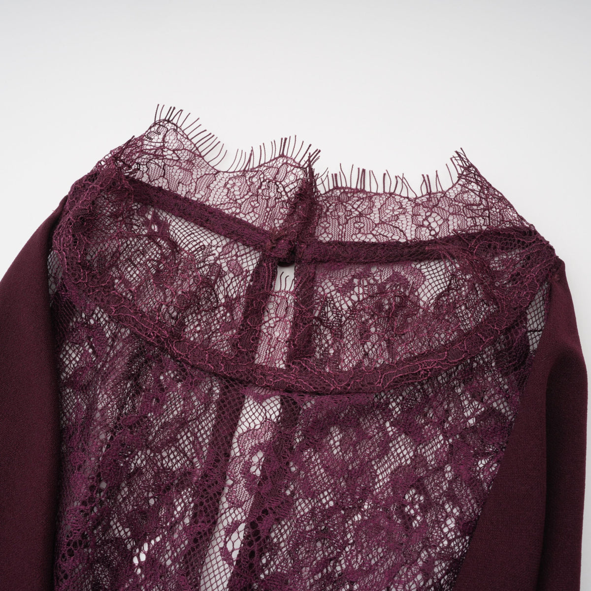 Gioconda Burgundy Halterneck Lace Panel Maxi Dress