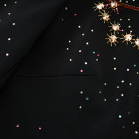 Rosaria Black Embellished Constellation Mini Dress