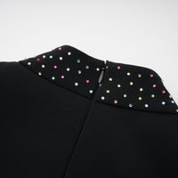 Rosaria Black Embellished Constellation Mini Dress
