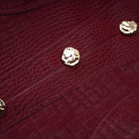 Frankie Red Leather Mini Dress with Decorative Buttons