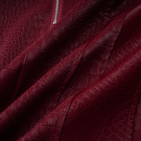 Frankie Red Leather Mini Dress with Decorative Buttons