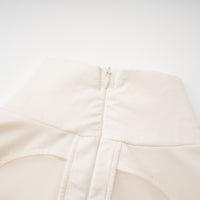 Harriet White Cut Out Ruched Maxi Dress