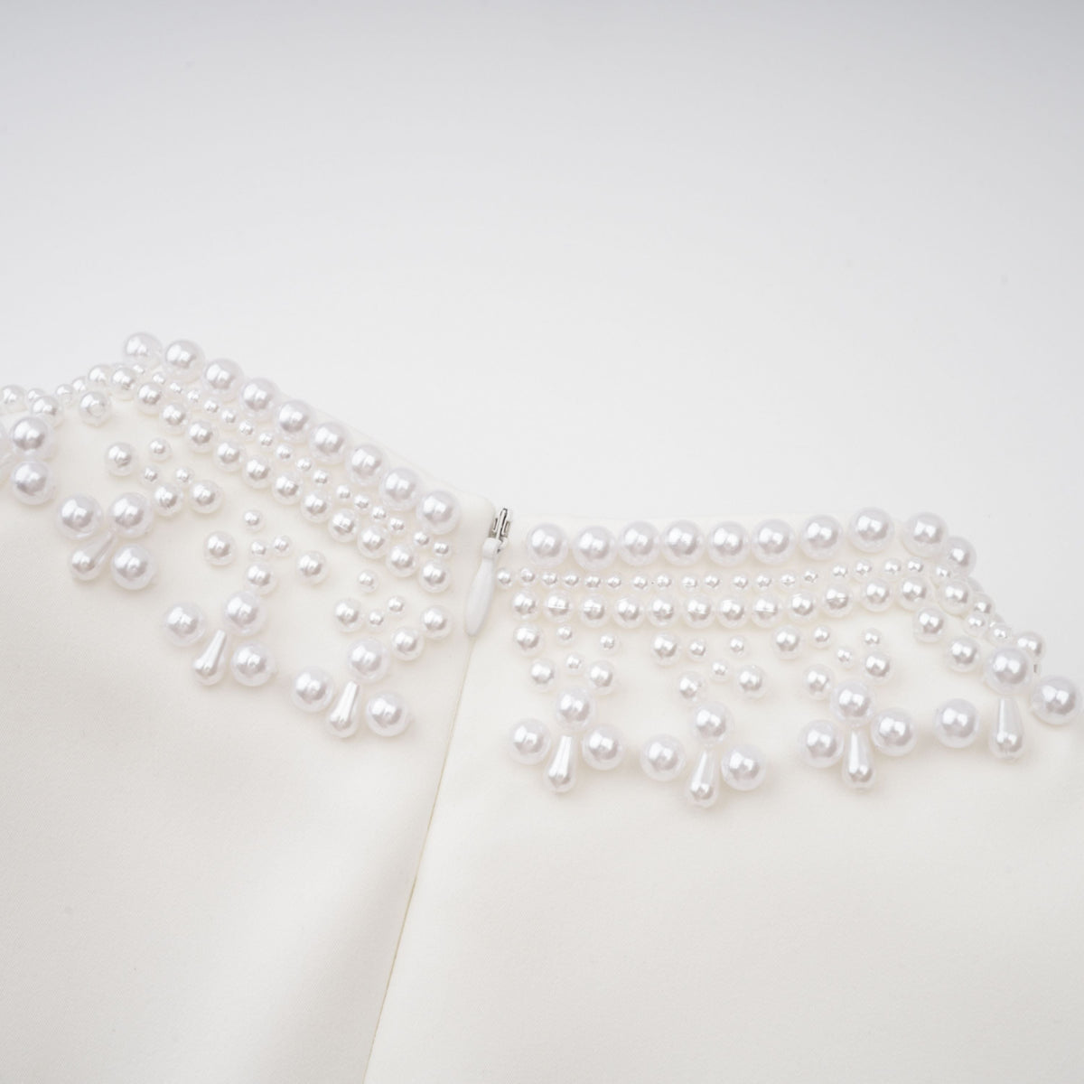 Bernadette White Faux Pearl Mini Dress