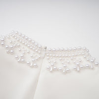 Bernadette White Faux Pearl Mini Dress