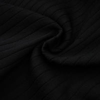 Nadège black ruffled-neck knitted midi dress