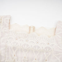 Anaïs faux-pearl embellished cut-out midi dress