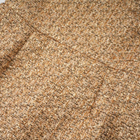 Arna Gold Sweetheart Neckline Tweed Mini Dress