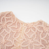 Bérengère Neutrals Faux-flower Crochet Midi Dress