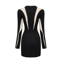 Suzette illusion panelled mini dress