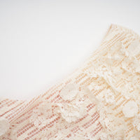 Cynthia Neutrals 3D Petal Textured Midi Dress