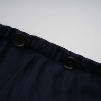 Josette blue peplum-waist panelled maxi dress