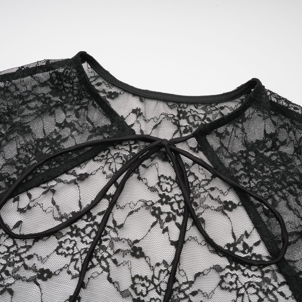 Louise black floral-lace vest & dress matching set