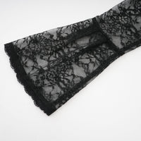 Louise black floral-lace vest & dress matching set