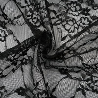 Louise black floral-lace vest & dress matching set