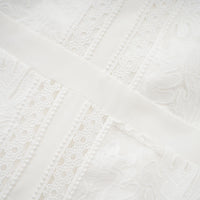 Madeleine white panelled embroidered midi dress