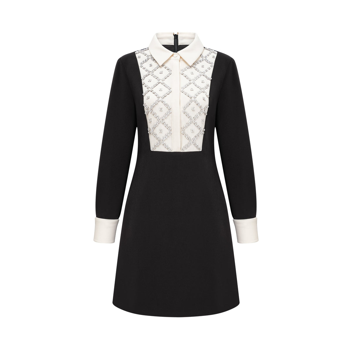 Esmée Two Tone Embellished Mini Dress