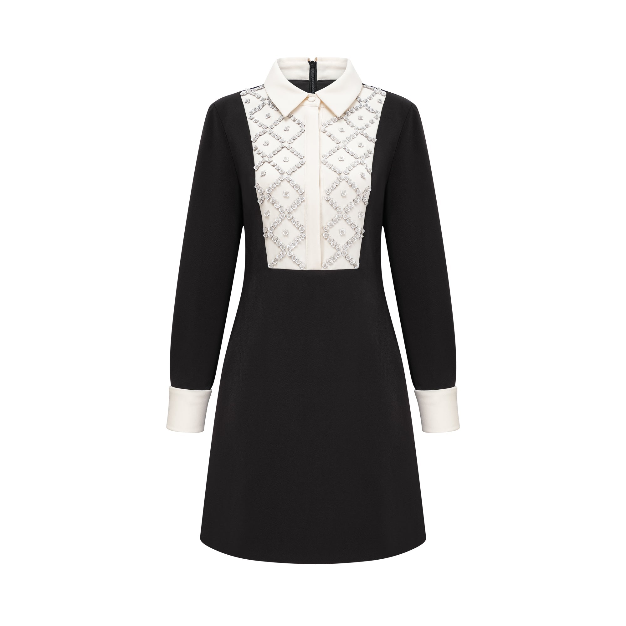 Esmée Two Tone Embellished Mini Dress
