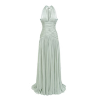 Uranie Mint Green Gathered Maxi Dress