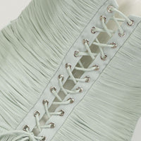 Uranie Mint Green Gathered Maxi Dress