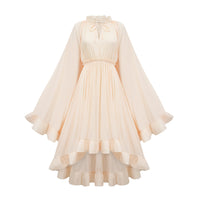 Charlene cape-design midi dress