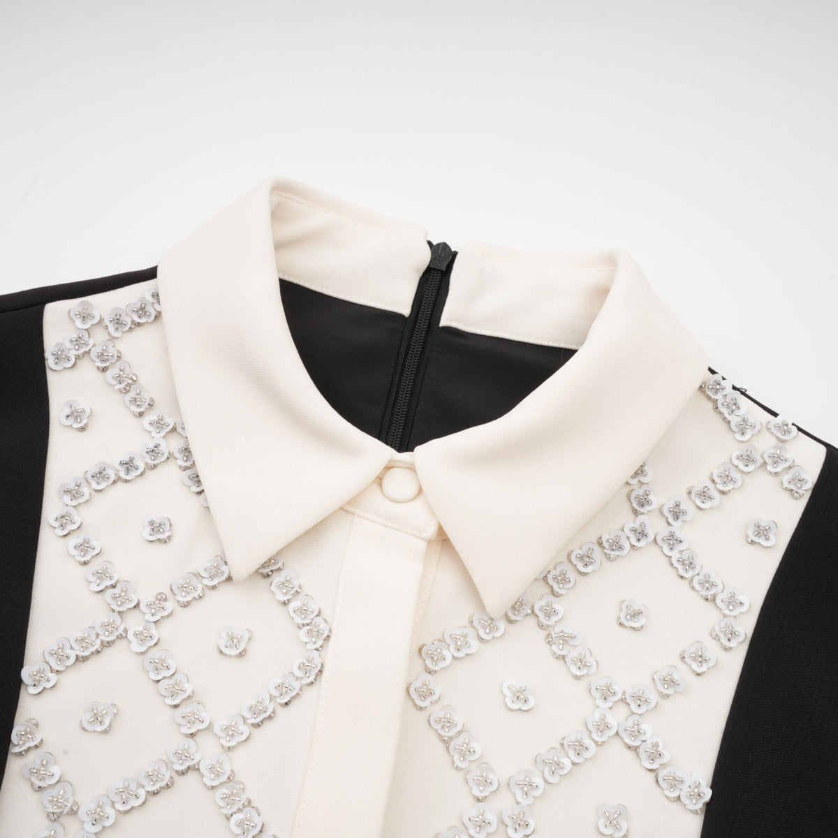 Esmée Two Tone Embellished Mini Dress