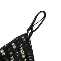 Aloïse Black Polka Dot Pleated Midi Dress