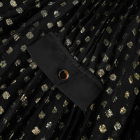 Aloïse Black Polka Dot Pleated Midi Dress