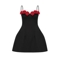Pauline faux-flower mini dress