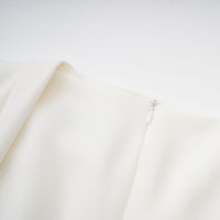 Marzia White Ribbon Detail Floral Lace Maxi Dress