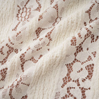 Émeline floral lace train-design maxi dress in Neutrals