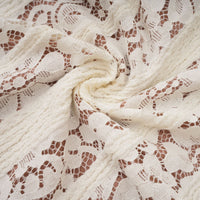 Émeline floral lace train-design maxi dress in Neutrals