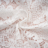 Marzia White Ribbon Detail Floral Lace Maxi Dress